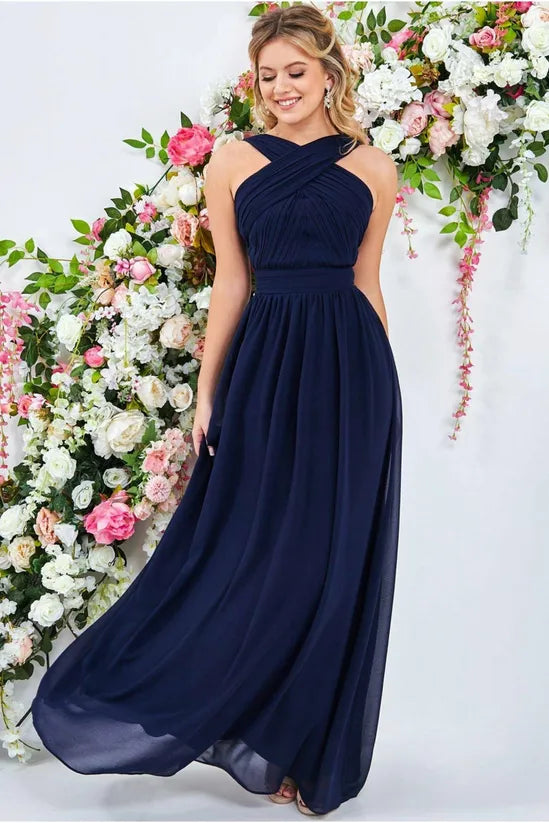 High-end black bridesmaid dress 2025 new beautiful satin sister group dress skirt female light luxury niche high-end
