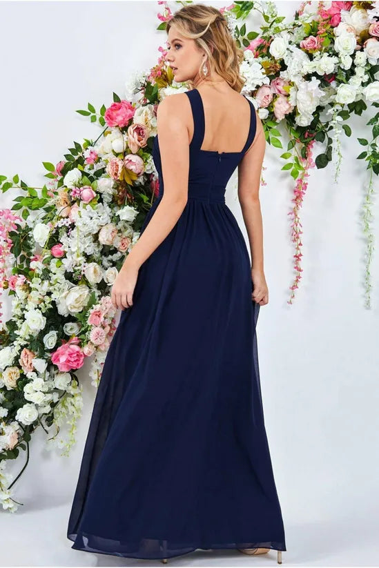 High-end black bridesmaid dress 2025 new beautiful satin sister group dress skirt female light luxury niche high-end