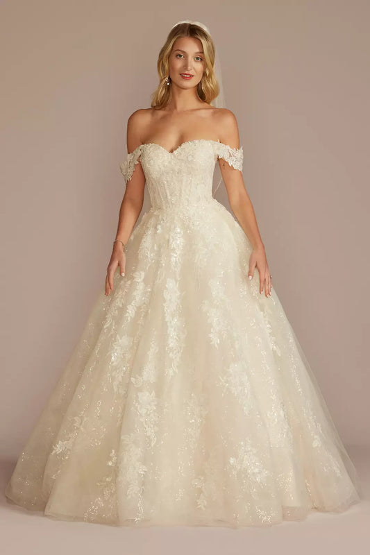 Bridal one-shoulder lace wedding dress high-end custom train style three-dimensional cutting exclusive design