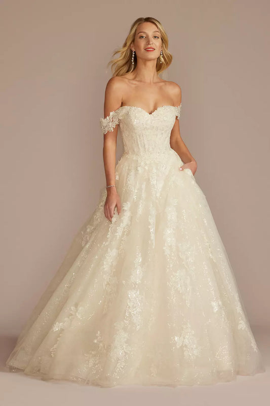 Bridal one-shoulder lace wedding dress high-end custom train style three-dimensional cutting exclusive design