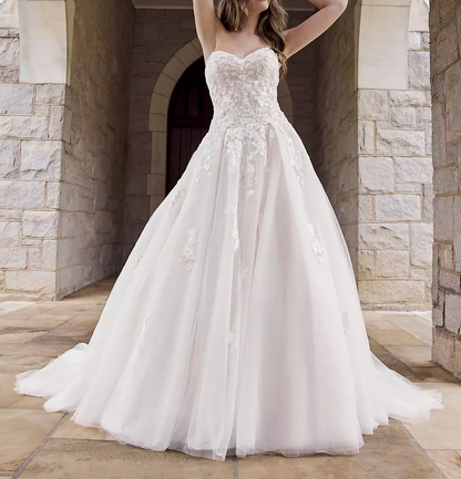 French lace princess bustier wedding dress thin tutu super fairy bride wedding trailing dream Mori net red models